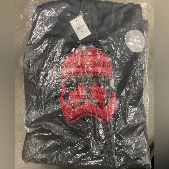 Gap Kids Star Wars Storm Trooper Flip Sequined Hoodie, NWT - Picture 3 of 6